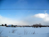 雪景色 北海道 オホーツク海 オホーツクライン